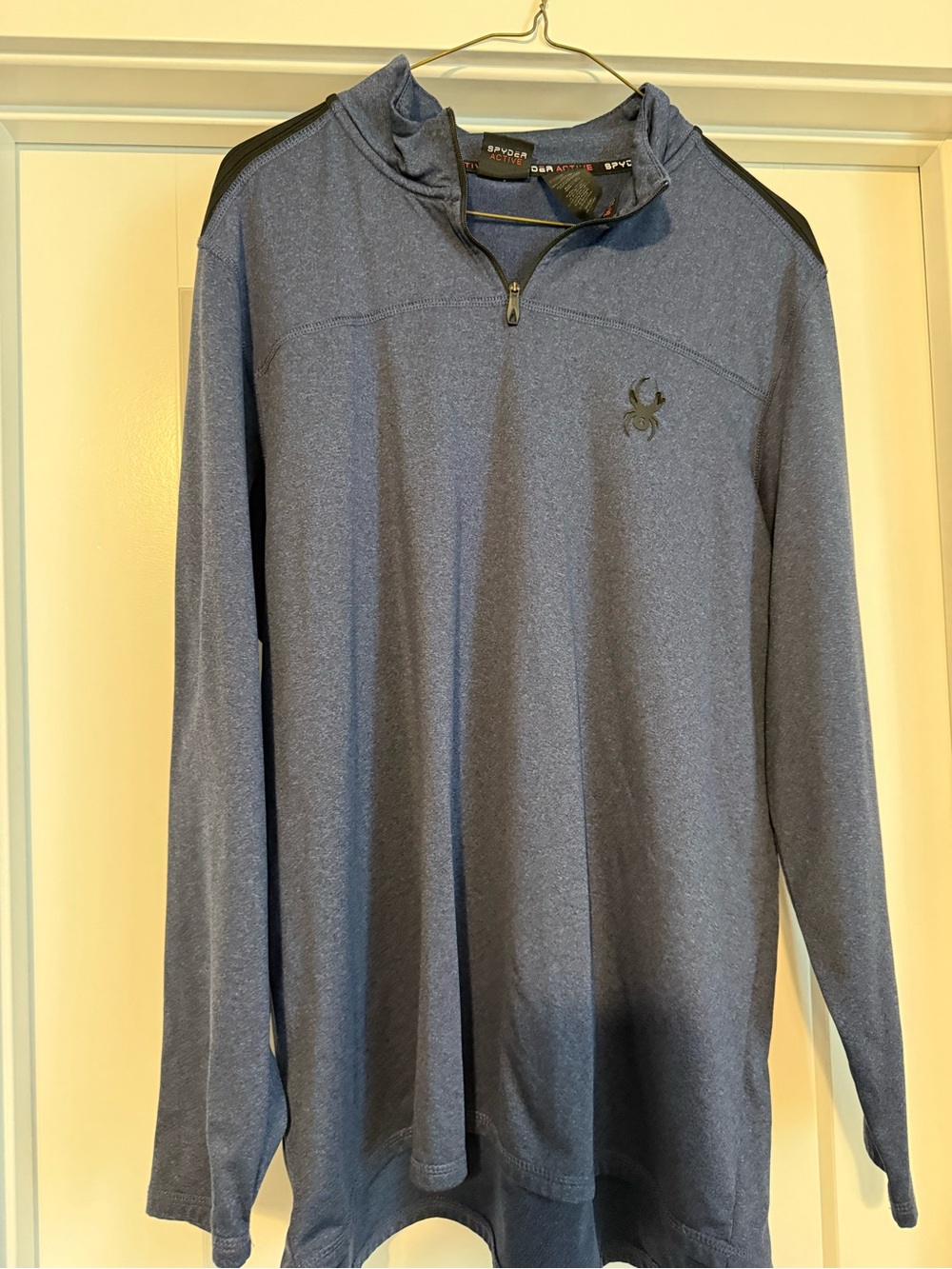 Spyder Men's Heathered Navy Quarter-Zip Performance Pullover